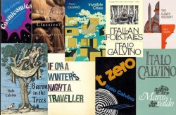 Collage of Ital Galvino's book covers