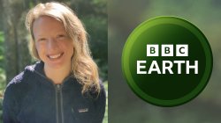graphic image with photo of Assoc. Professor Cortni Borgerson smiling on left and BCC Earth Logo in a circle with green background