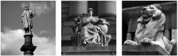 NEH Contested Spaces black and white statues