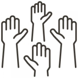 clip art hands raised