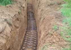 geothermal loop in ditch