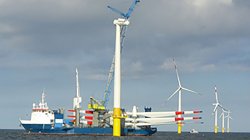 wind farm construction at Oyster Creek