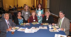 Coccia Family along with other participants enjoying lunch