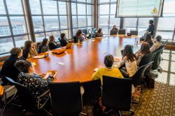 Lively workshop underway in President's Dining Room