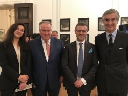 Dep. Consul Chiara Saulle (far left), Angelo Vivolo (left), Dep. Consul General Roberto Frangione (right), and Consul General Francesco Genuardi (right)