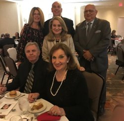 Professor Gabriella Finizio being congratulated as Coccia Award Recipient