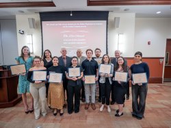 People at the Filangieri Franklin Corrrespondence Scholarship presentation