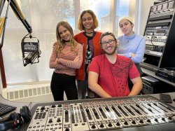 Montclair State SCM Students in the WMSC Studio