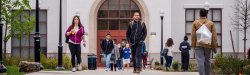 Student Walking on Campus
