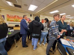 Students at Hearing Aid Health Fair