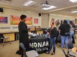 Students at Hearing Aid Health Fair