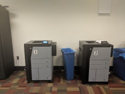 Printers in the printing lab