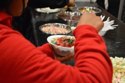 student making a sundae