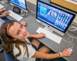 Gifted and Talented student on computer