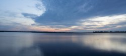sunset over water