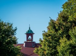 Show of College Hall bell tower
