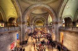 Wide view of the Metropolitan Museum of Art interior