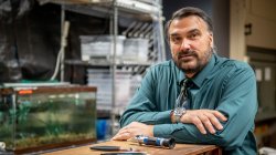 Dr. Paul Bologna in his lab