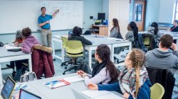 Dr. Galster teaching a class