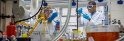 student in CELS lab