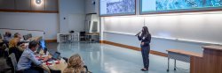 student presenting at Casabona Competition
