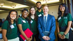 green teams group at launch event