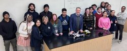 Senator Zwicker with the Physics Club