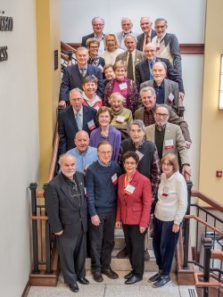 2018 Emeriti on School of Business staircase