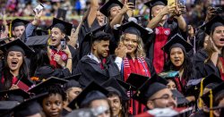 Students celebration at Commencement