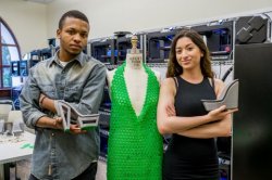 Altarik Banks and Natalie Rodriguez with the dress