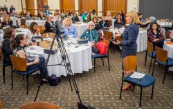 Lt. Gov. Kim Guadagno addresses the crowd