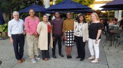 Entrepreneurship students with Dennis Bone and Sharon Waters