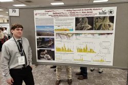 Dan Ciarletta with Poster at AAG Conference