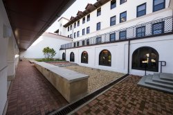 John J Cali School of Music/Chapin Hall courtyard
