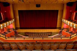 Kasser Theater view of stage from upper balcony