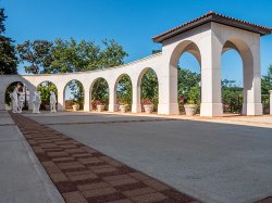 College Avenue Promenade archways & Segal statues