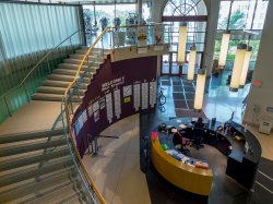 Student Recreation Center circle desk