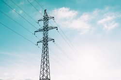 Power lines against the sky