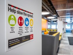Help slow the spread sign