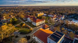 Aerial shot of campus.