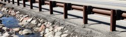 Stormwater alongside fence