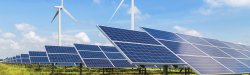 Solar panels and windmills