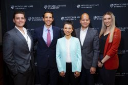 Alumni pose for photo