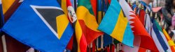 Flags from multiple countries