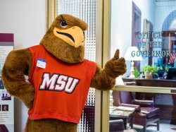 Rocky at the Office of the Governor