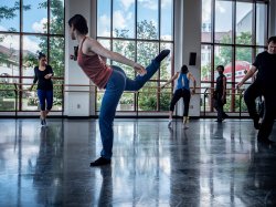 Dancers in a studio at Montclair State