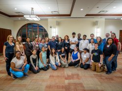 Group photo of HLAN Alumni at Salsa Dancing 101 event.