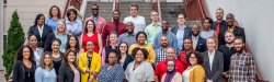 Student Academic Services Unit employees standing outside and smiling
