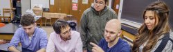 Marc Favata with students