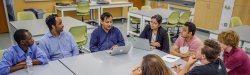 Panjak Lal in class with students